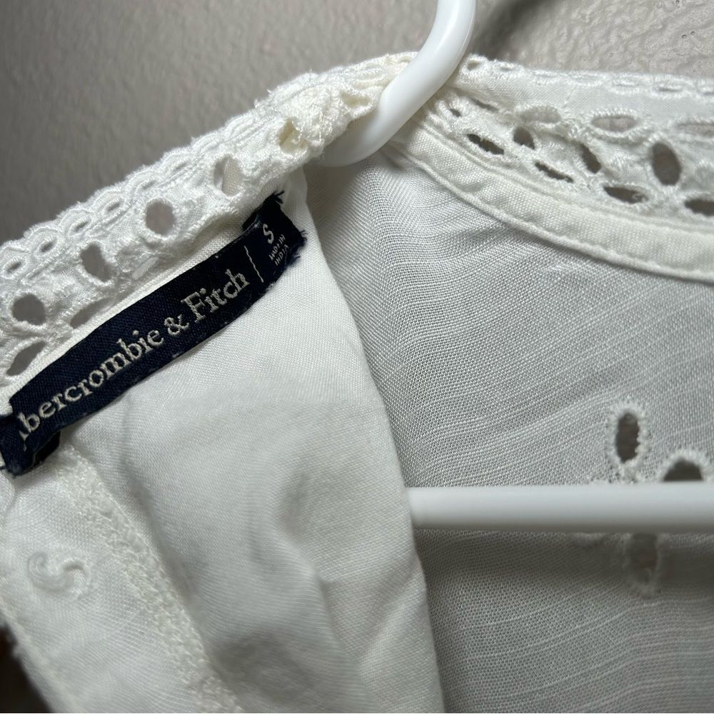 Abercrombie & Fitch crochet lace embroidered boho dress women’s size small - Picture 11 of 14